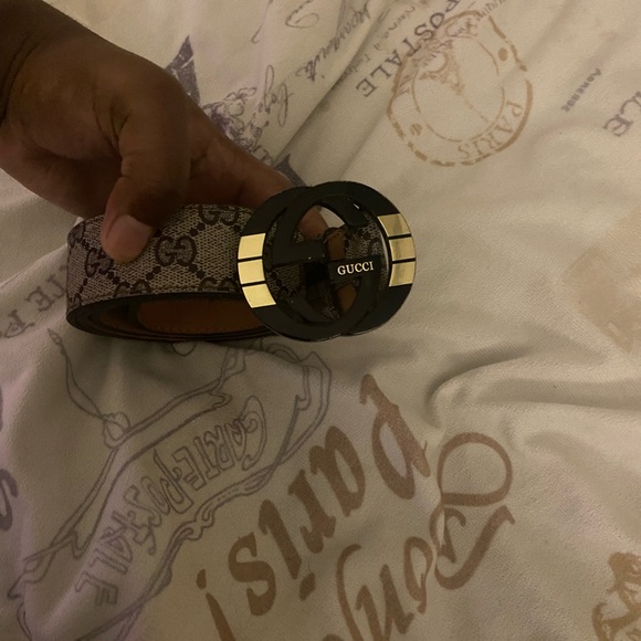 Gucci Other - Gucci Black and Tan Monogram Belt